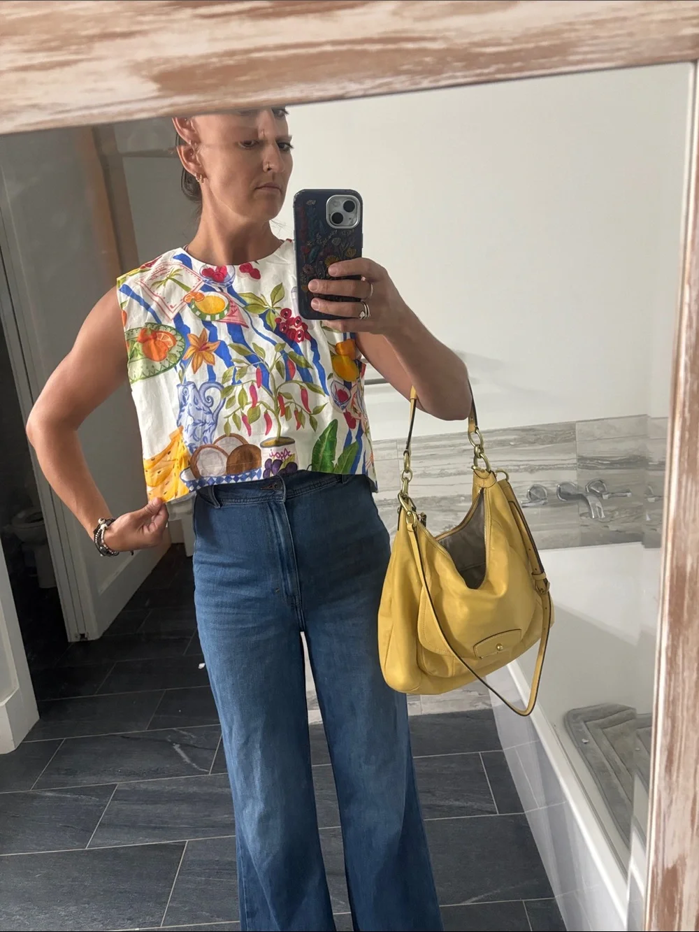 NWT farmrio farm fresh linen top
